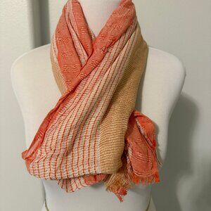 Large Orange & Creme Wrap